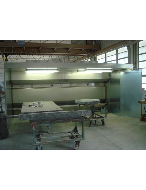 Cabina de aspiración y filtrado de polvo con agua