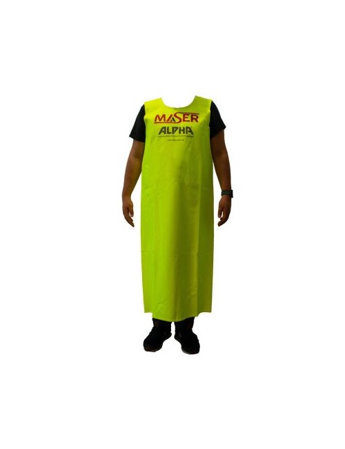 Delantal Impermeable Amarillo Flúor Tirantes