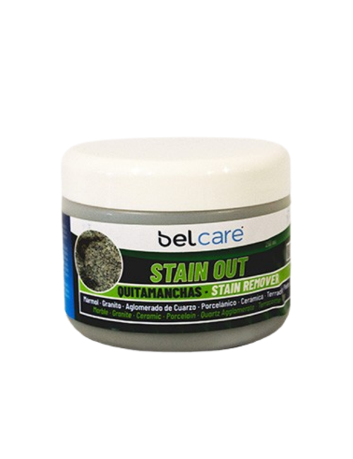 Stain remover for marble, granite, all types of stone, concrete, ceramic, porcelain, and quartz conglomerate BELCARE STAIN OUT