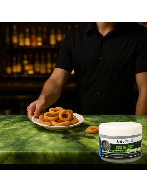 Détachant pour marbre, granit, tous types de pierres, béton, céramique, porcelaine et quartz aggloméré BELCARE STAIN OUT