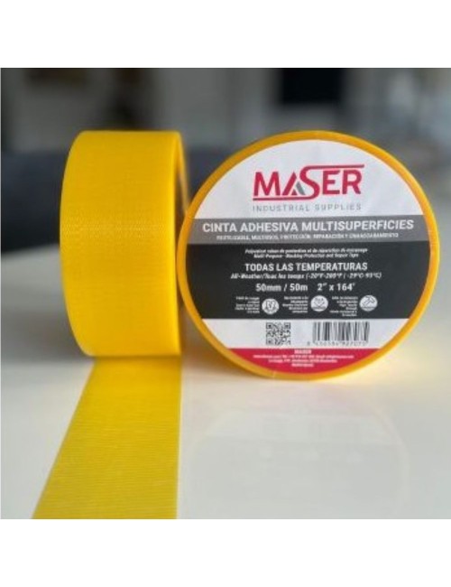 Cinta adhesiva reutilizable, impermeable, multiusos y multisuperficies MASER TAPE