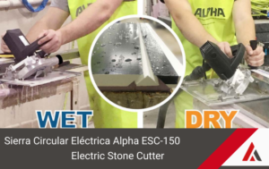The electric circular saw that works wet and dry
