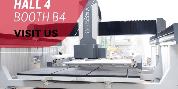 Maser y Veegoo US exponen juntos en Marmomac y presentan el nuevo CNC UNIVERSAL, el primero en el mundo a 6 ejes